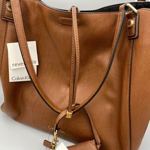 Calvin Klein Black/Brown Reversible Tote Bag